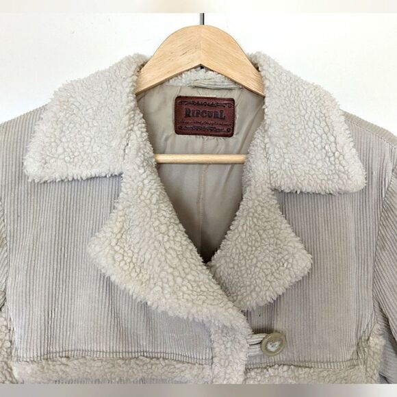 Very Y2K Rip Curl M Cord Sherpa Snow Jacket - Picture 4 of 16